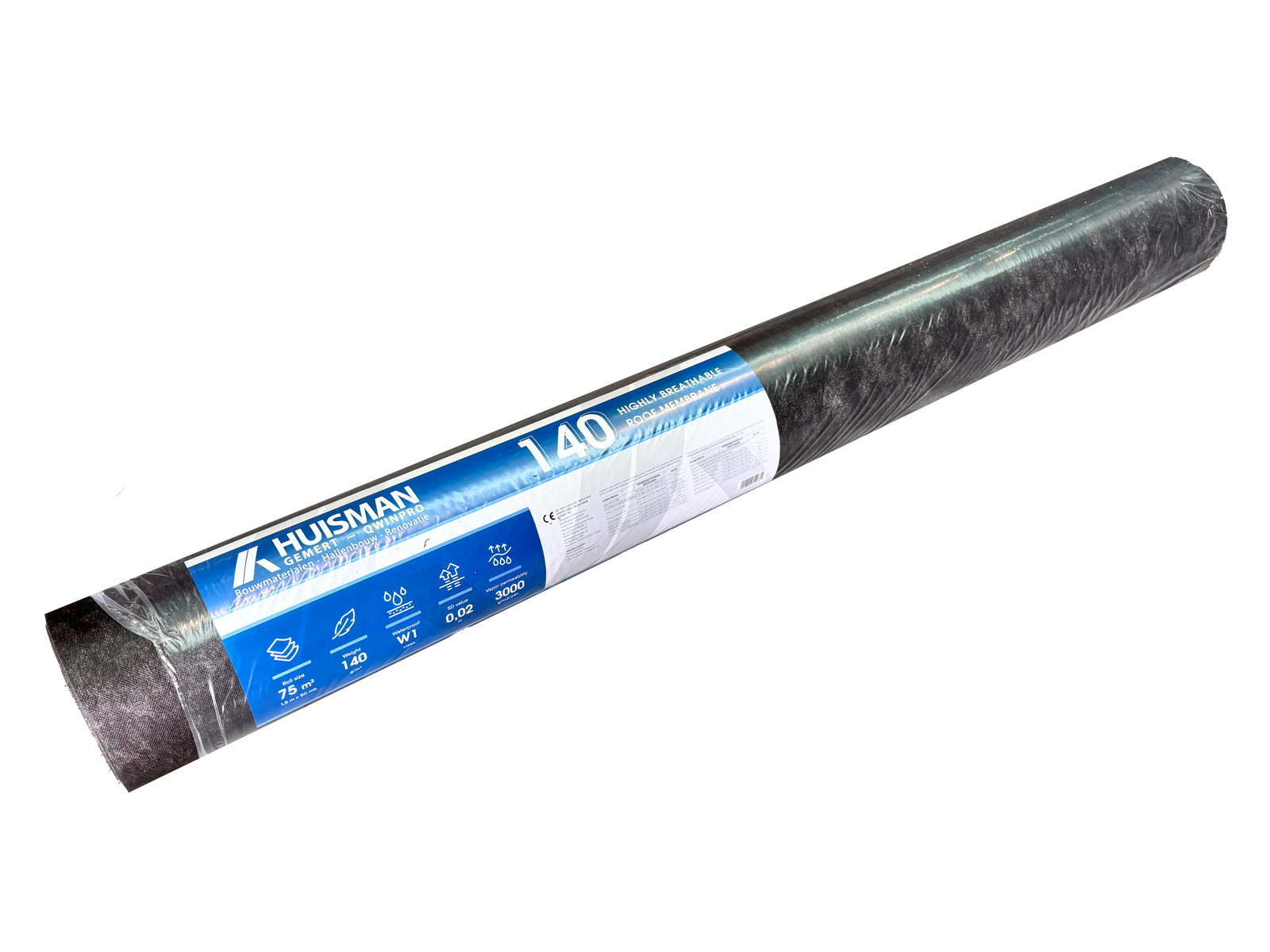 Dampdoorlatende folie voor dak en wand (spinvlies)