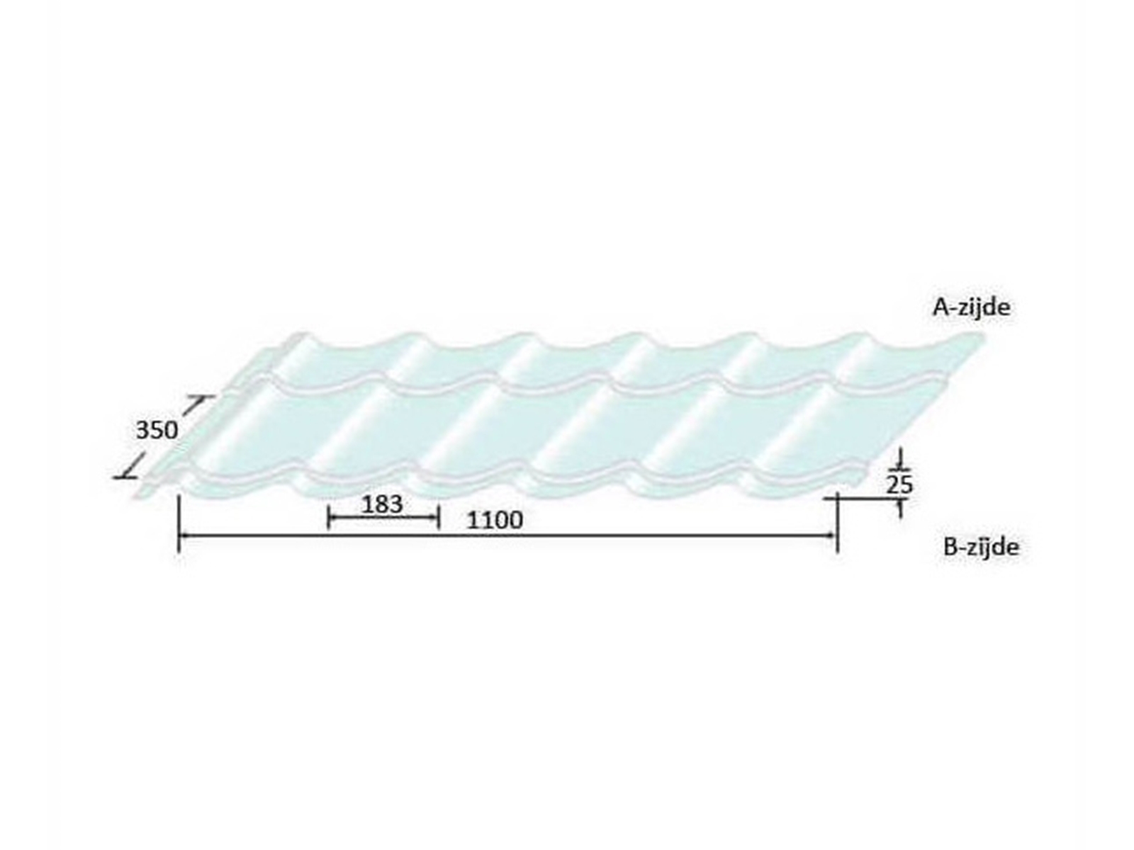 Polycarbonaat dakpan lichtplaat