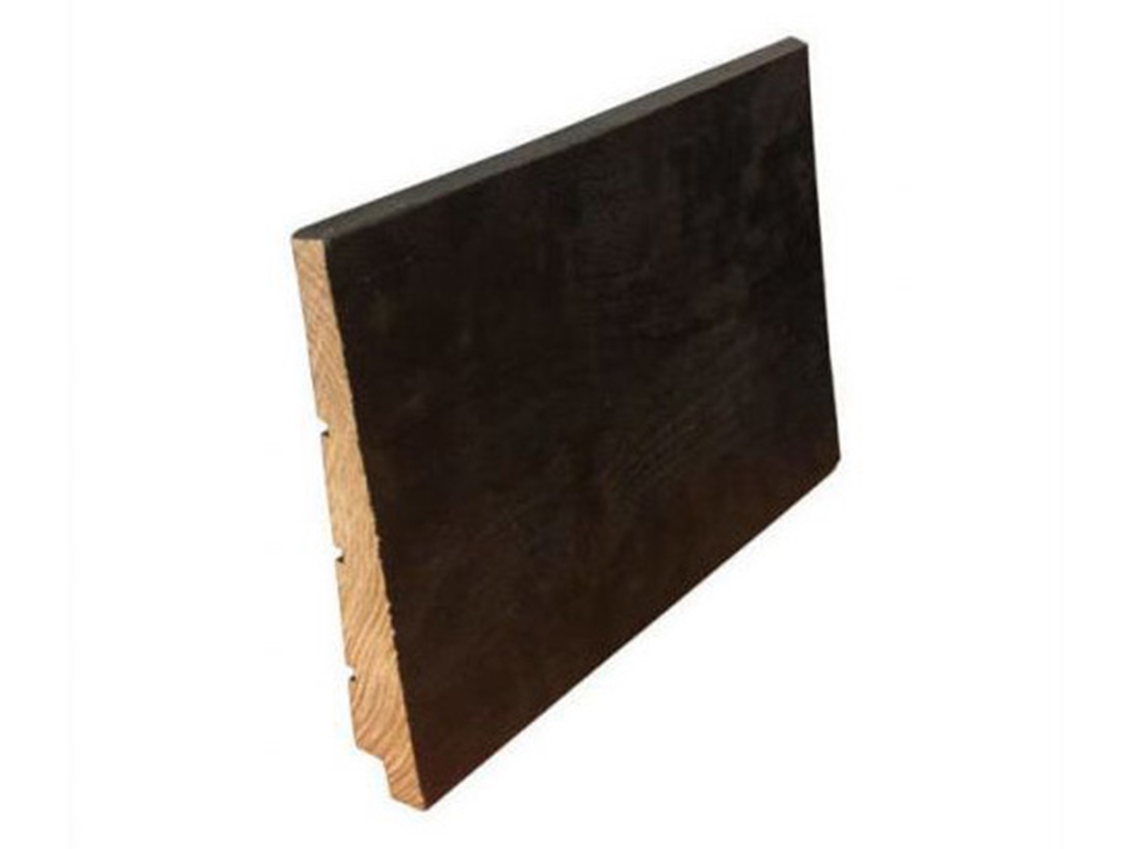 NE-vuren Zweeds rabat houten plank, 10/25x195mm, fijnbezaagd, zwart gecoat