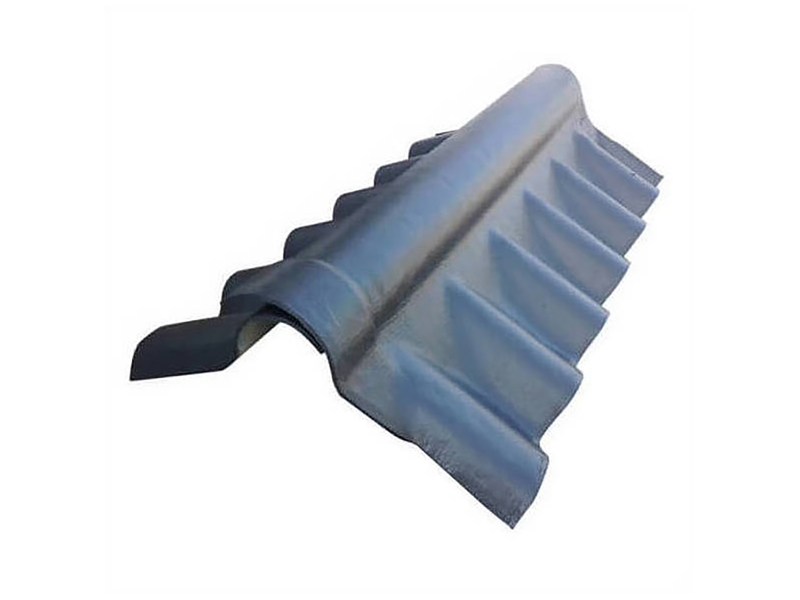 Humanit + Eternit Ecolor vezelcement scharniernok, golf, 2-delig, grote bolling, Blauw/zwart, 1100mm (Per stel)