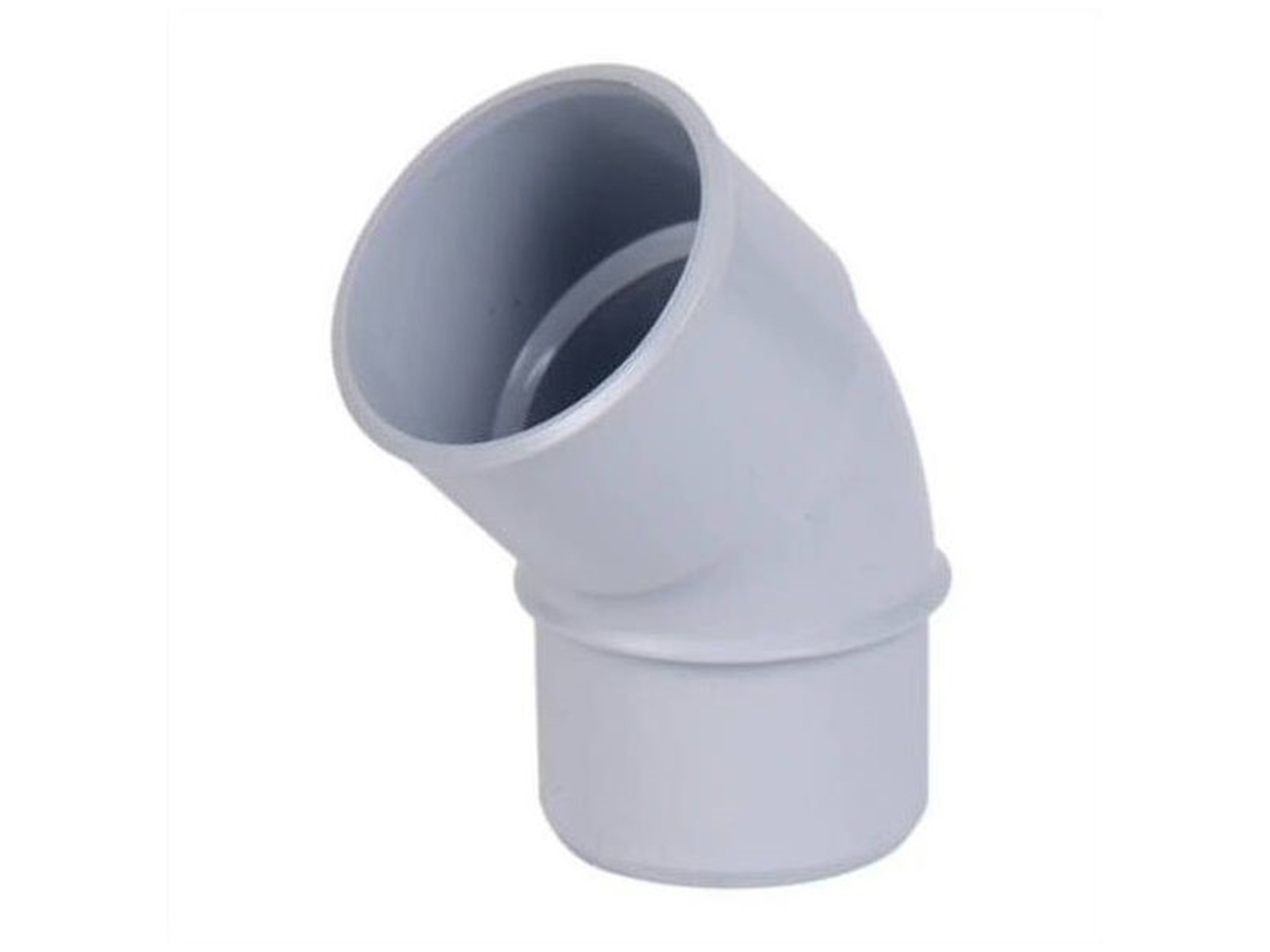 Nicoll PVC HWA bocht, 45°, Ø100mm, Lichtgrijs (± RAL 7035)