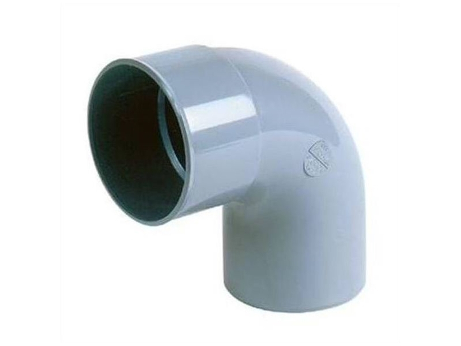 Nicoll PVC HWA bocht, 90°, Ø100mm, Lichtgrijs (± RAL 7035)