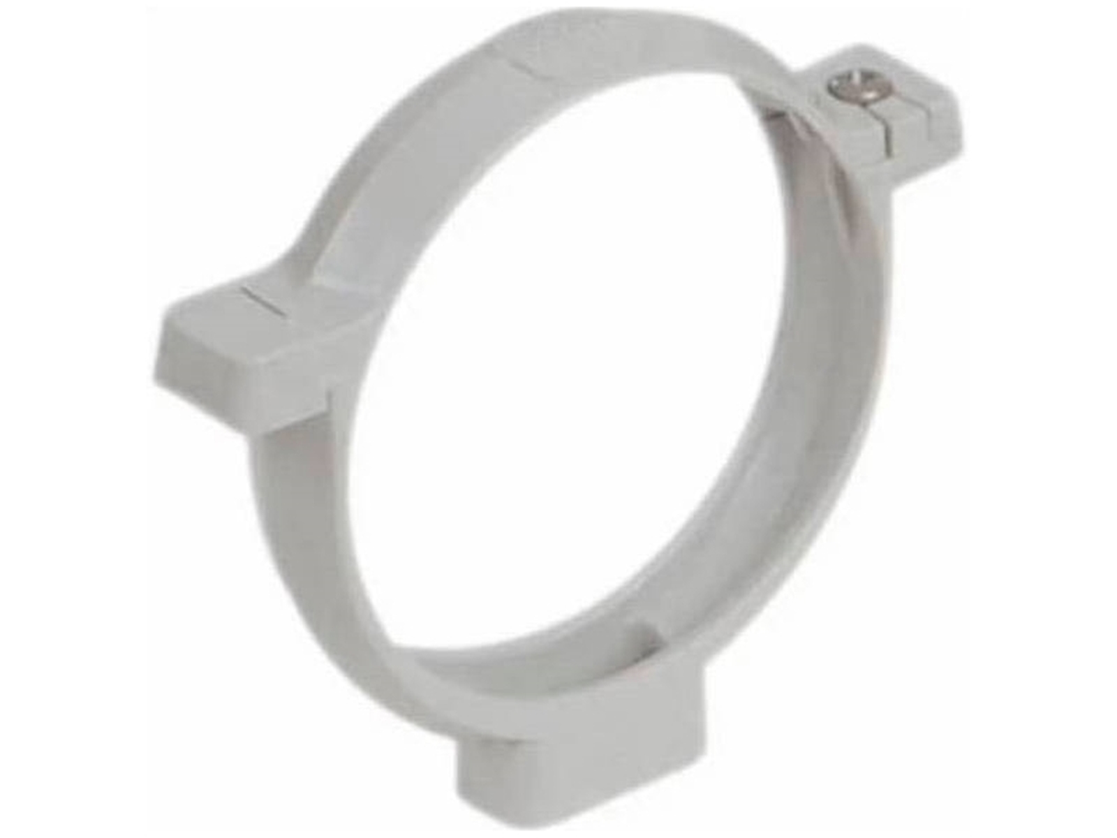 Nicoll PVC HWA beugel met stalen pen, Ø100mm, Lichtgrijs (± RAL 7035)