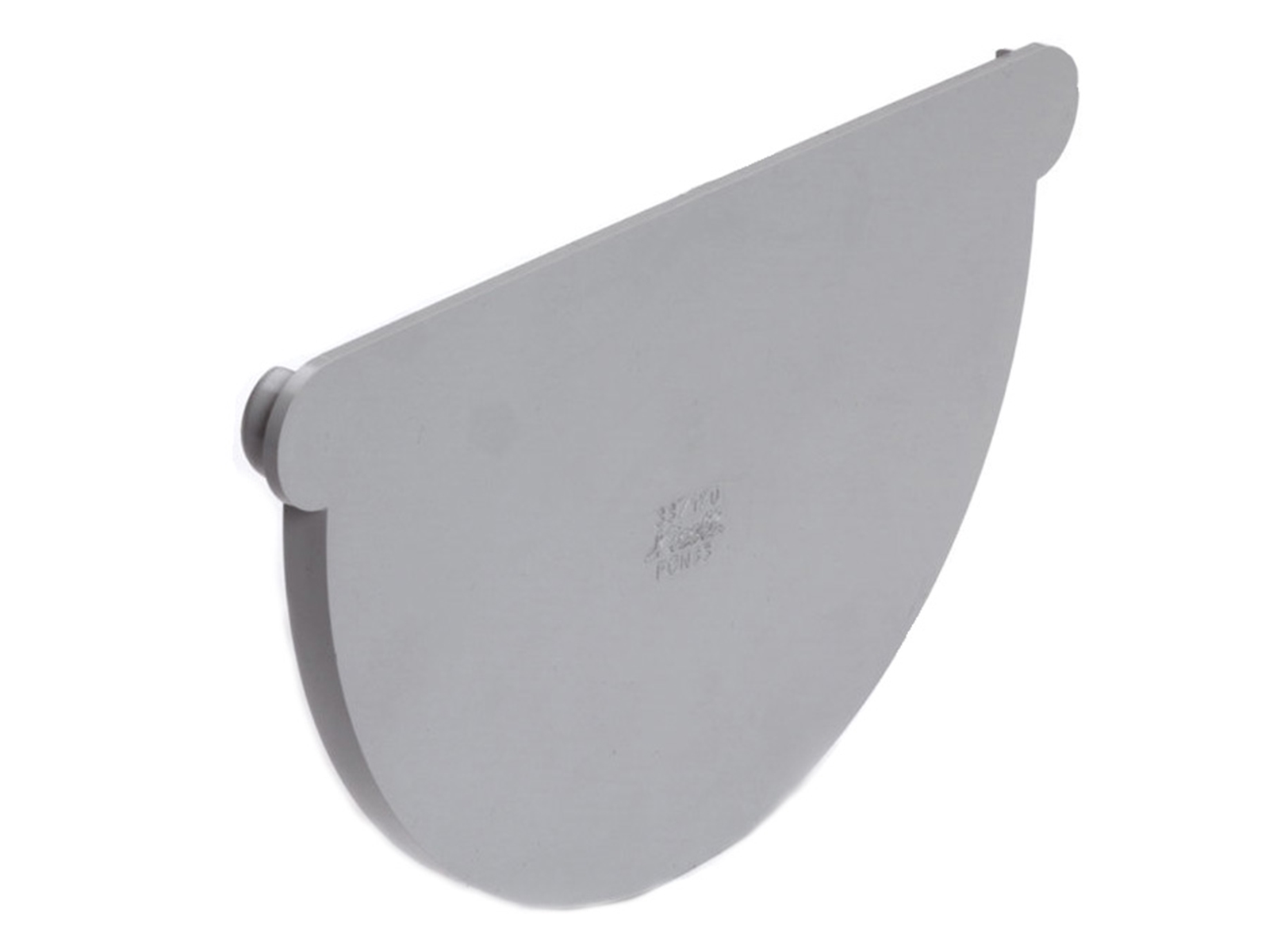Nicoll PVC eindschot/kopschot voor onderuitloop, tbv. goot 170mm, Lichtgrijs (± RAL 7035)