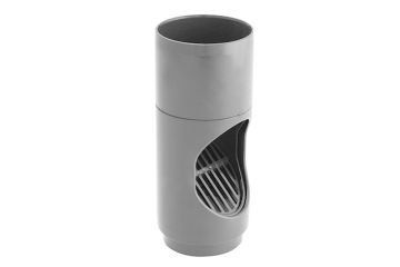 Nicoll PVC HWA bladvanger, Ø80mm, mof-spie, Lichtgrijs (±RAL 7035)