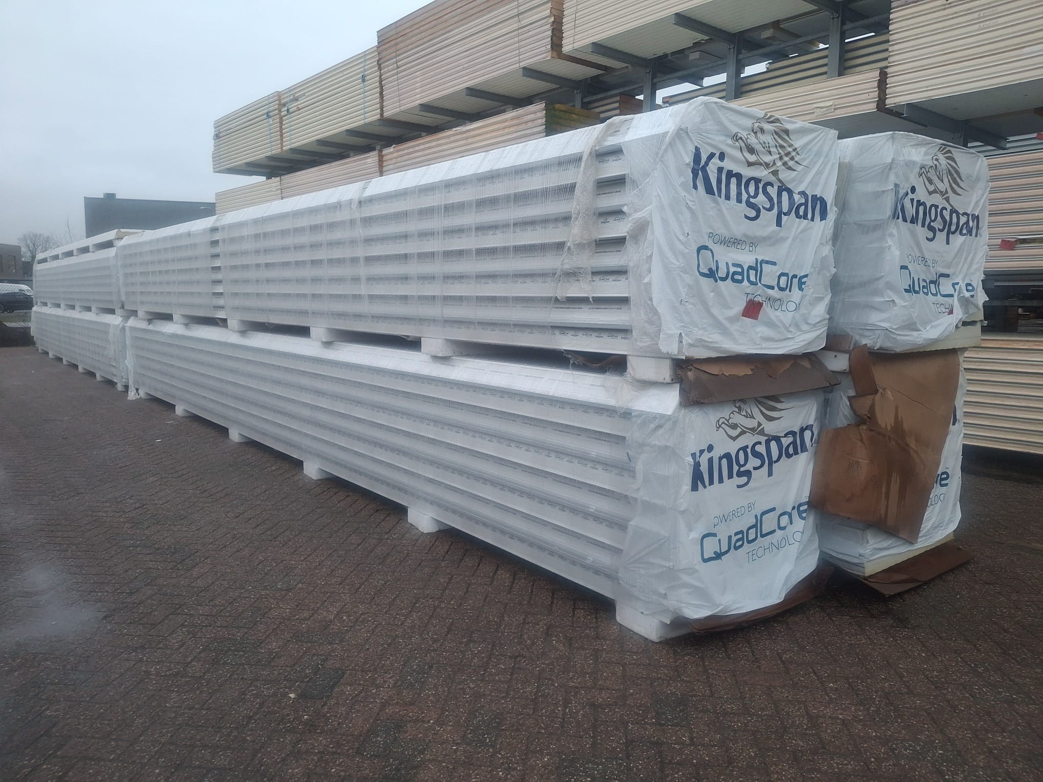 Kingspan sandwichpaneel, KS1000 RW, 115/146mm, Interieur, XL Forte Gull Grey, rechts, 10395x1000mm