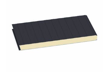 Lattonedil zichtbaar PUR sandwichpaneel wand, 40mm, Eurobox, 2-zijdig SP25 Antraciet (&plusmn;RAL 7016) 