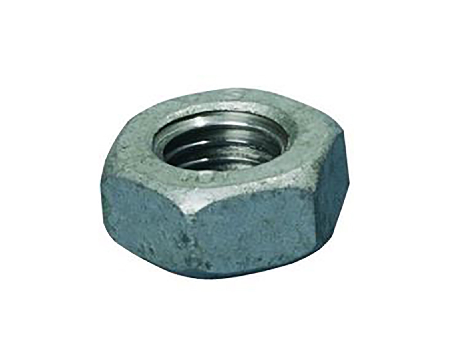 Stalen zeskantmoer, verzinkt, M12 (100 stuks)