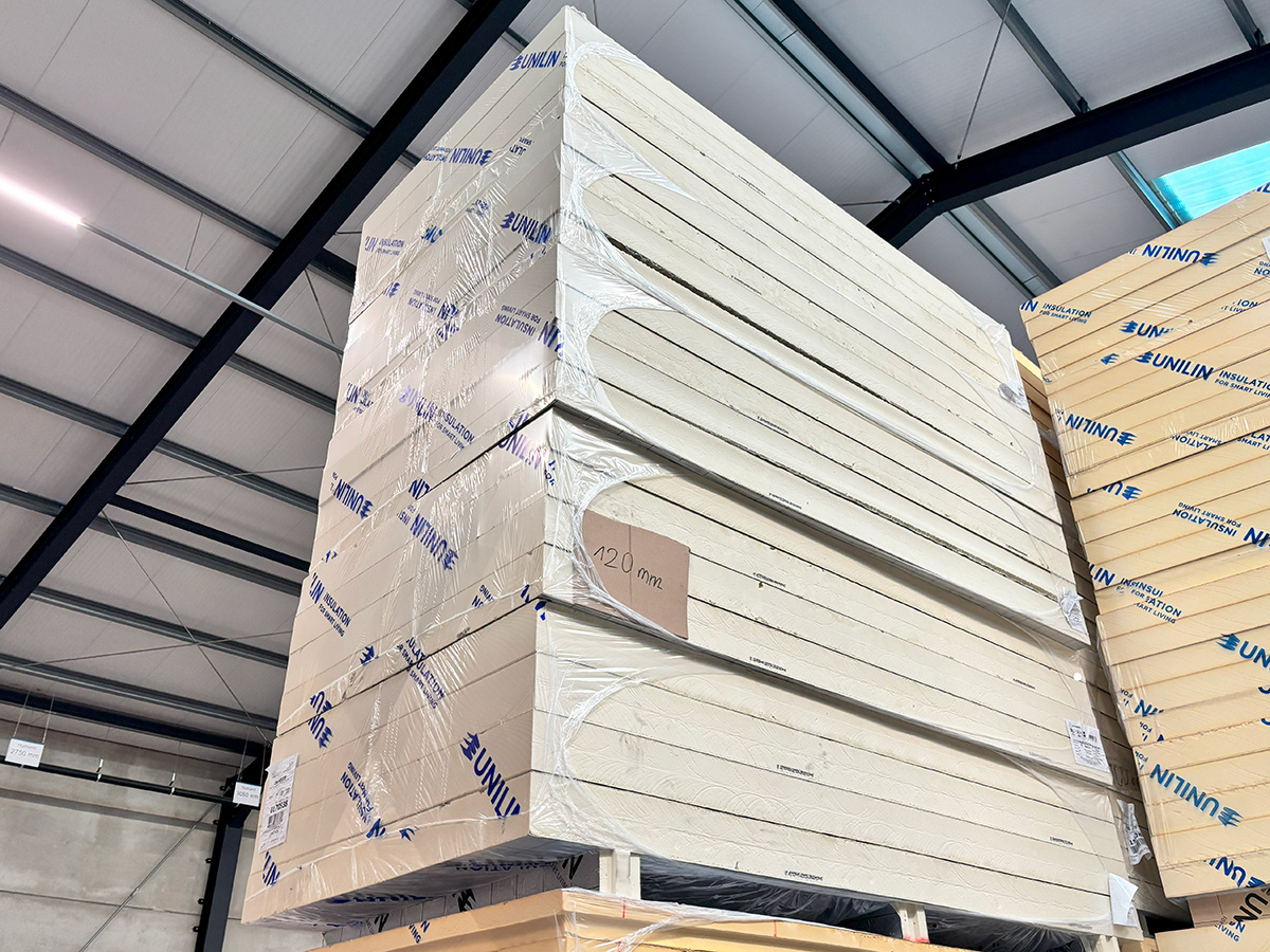 PIR isolatieplaat, 120mm, v.v. rechte kanten/sponning, afmeting 2400x1200mm