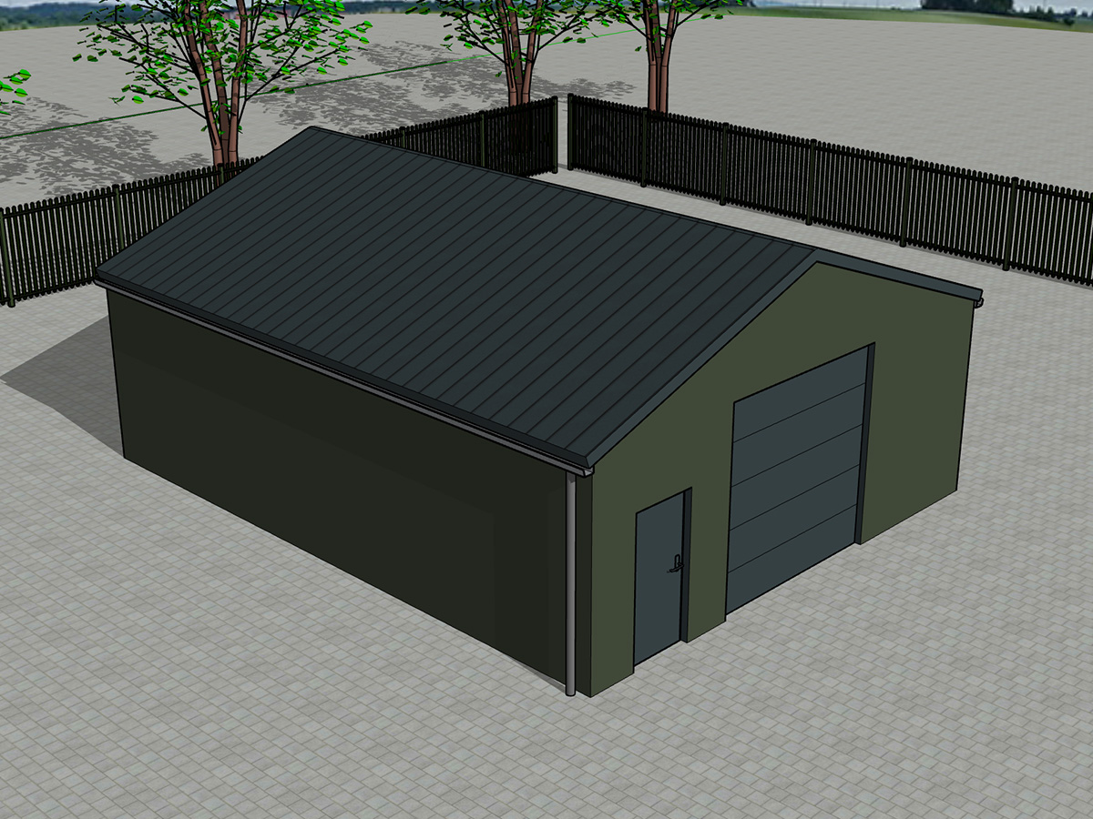 Loods ongeïsoleerd, 8x10 meter, vergunningsvrij (bouwpakket)