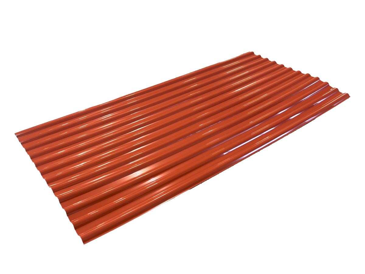 Gutta polycarbonaat golfplaat, dak en wand/ 15/76, Top Omega, rood, 2000x900mm 